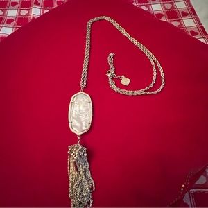 Kendra Scott Mother of Pearl Tassel Necklace